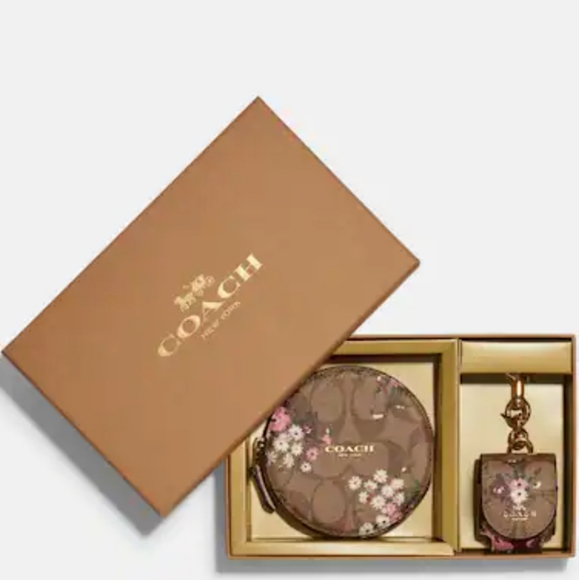 Coach Floral Coin Case Wireless Earbud Case Bag Charm Set (See Comments) - Picture 10 of 11